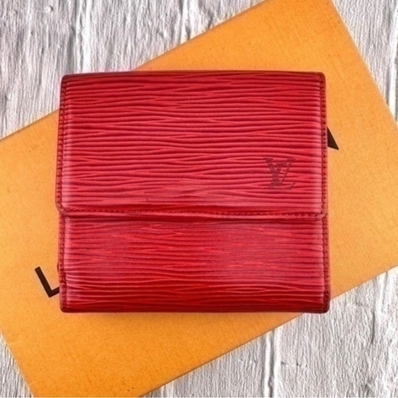 AUTHENTIC Louis Vuitton Marco Wallet. Red.
